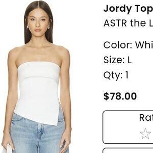Astr Women's White Jordy Top